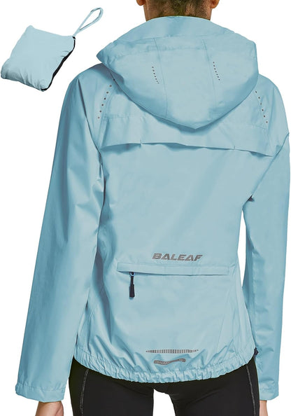 Packable Rain Jacket Women Waterproof Lightweight Jackets Hooded