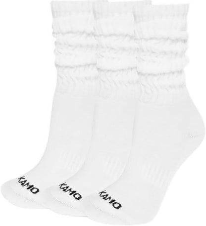 Scrunch Boot Socks for Women, Long Cozy Slouch Crew, 3 Pairs