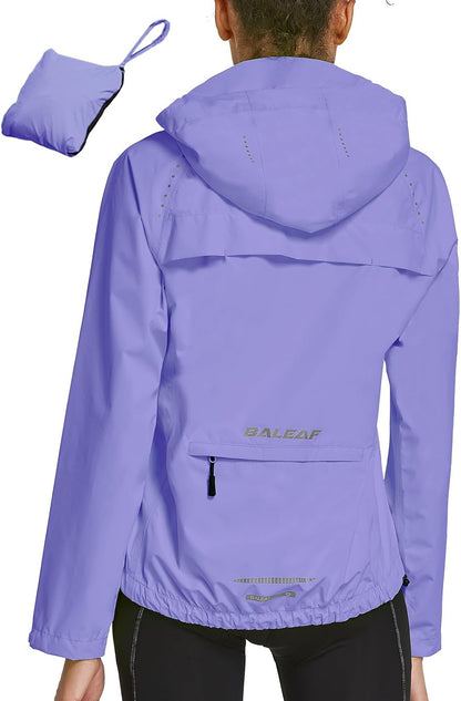Packable Rain Jacket Women Waterproof Lightweight Jackets Hooded