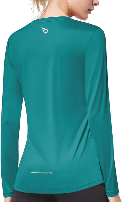 Long Sleeve Workout Tops for Women Running Shirts Quick Dry Athletic