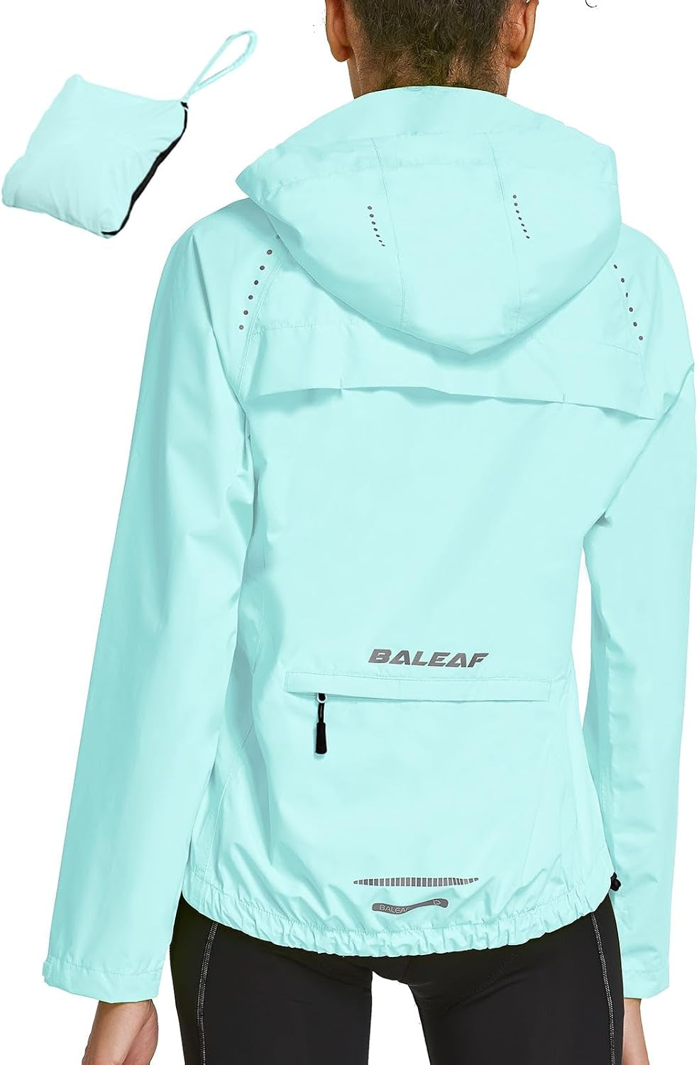 Packable Rain Jacket Women Waterproof Lightweight Jackets Hooded