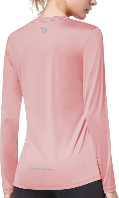 Long Sleeve Workout Tops for Women Running Shirts Quick Dry Athletic